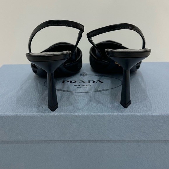 Prada Rete Nylon Mesh Slingback Pumps 36.5 6.5 EUC - Picture 3 of 5